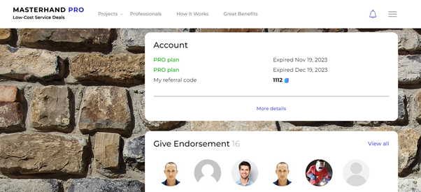 profile of client 4 current plan reference code