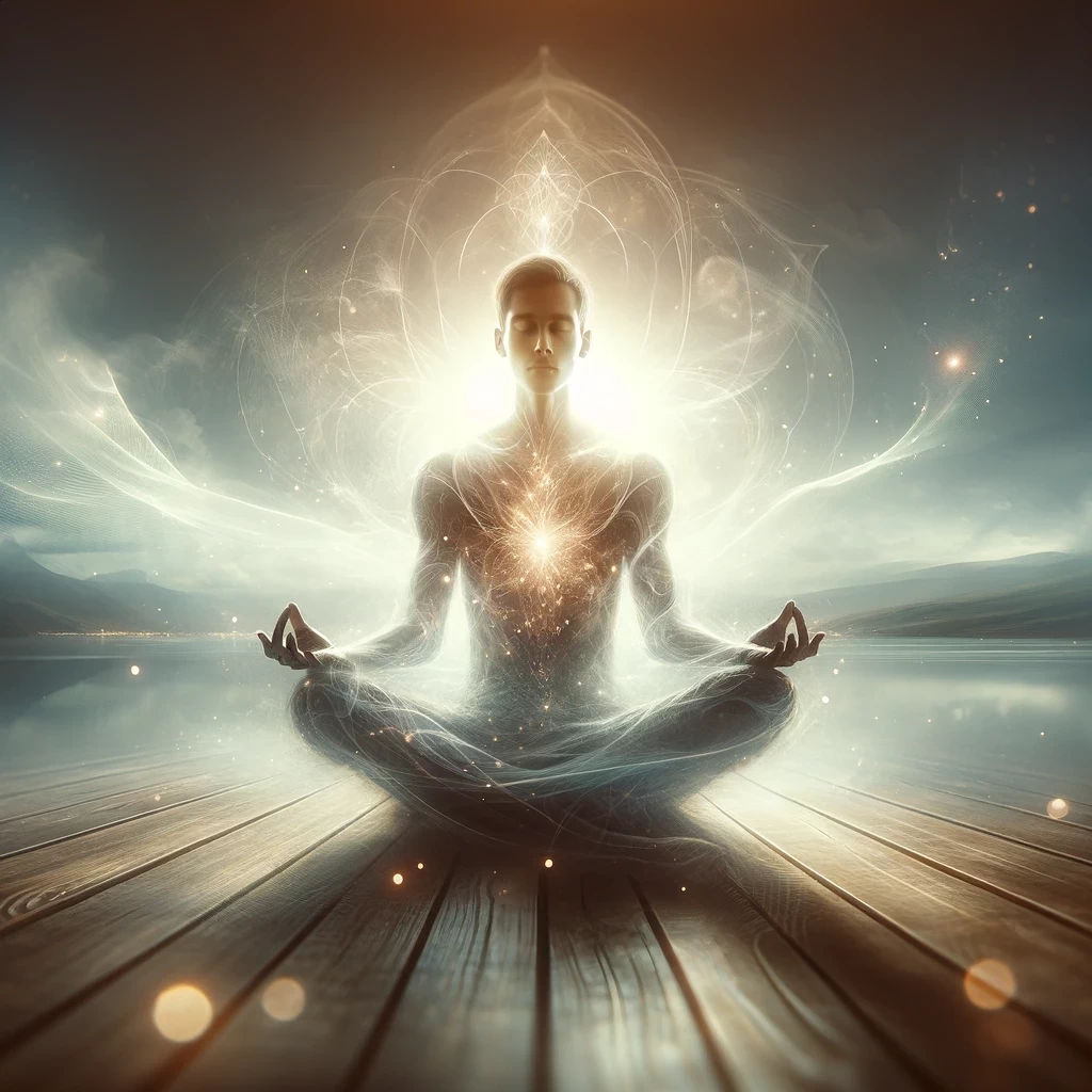 a serene and evocative image showing the concept of mindfulness and meditation as powerful tools for mental clarity and self understanding the visual