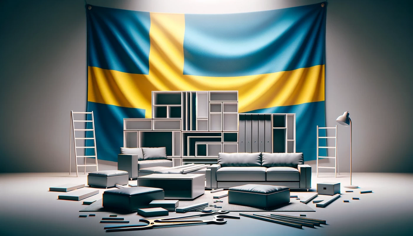 flat pack furniture highlighting its swedish origins