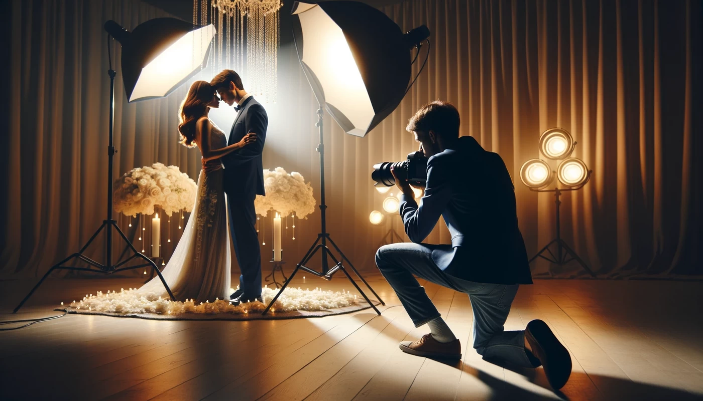 image focusing on the importance of lighting and composition in wedding photography