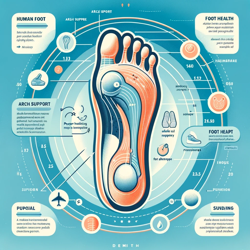 image of an informative diagram explaining the basics of foot