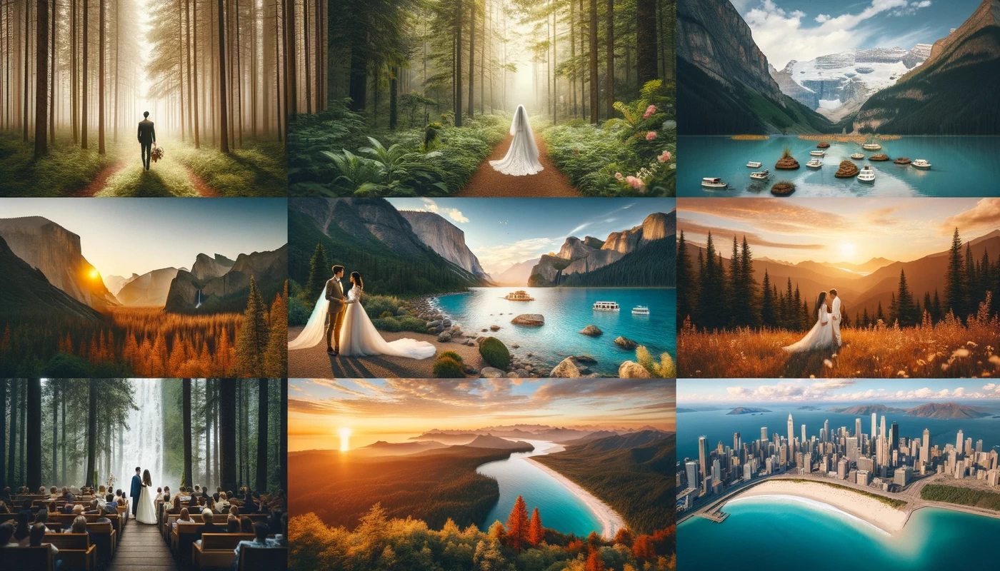location in creating unique wedding photography