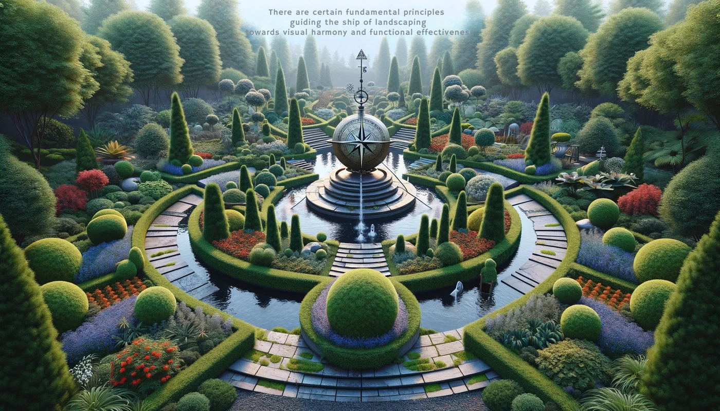 there are certain fundamental principles guiding the ship of landscaping towards visual harmony and functional effectiveness