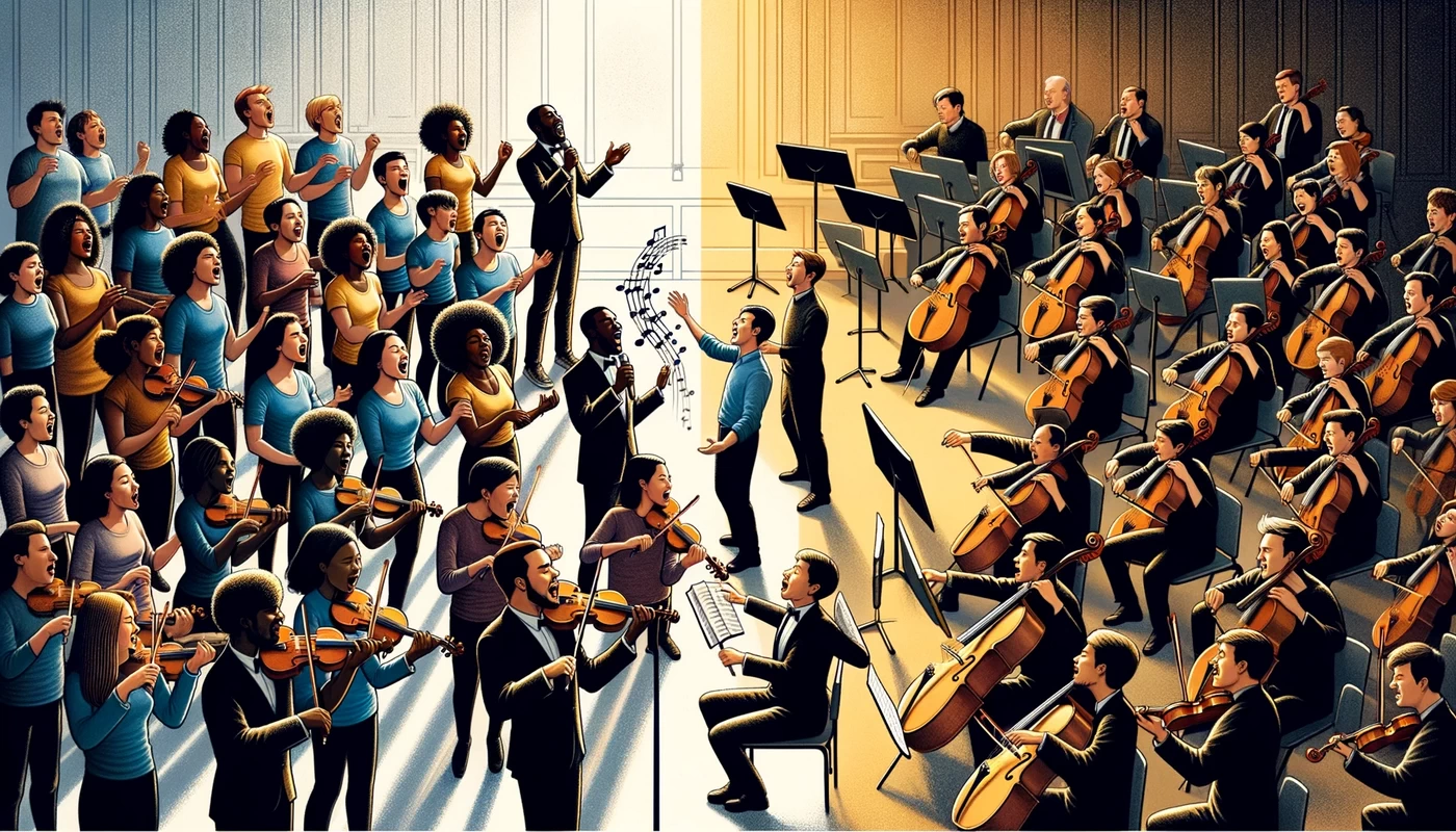 a capella or orchestra decoding the dynamic discourse of group learning portrays the essence of group musical learning in