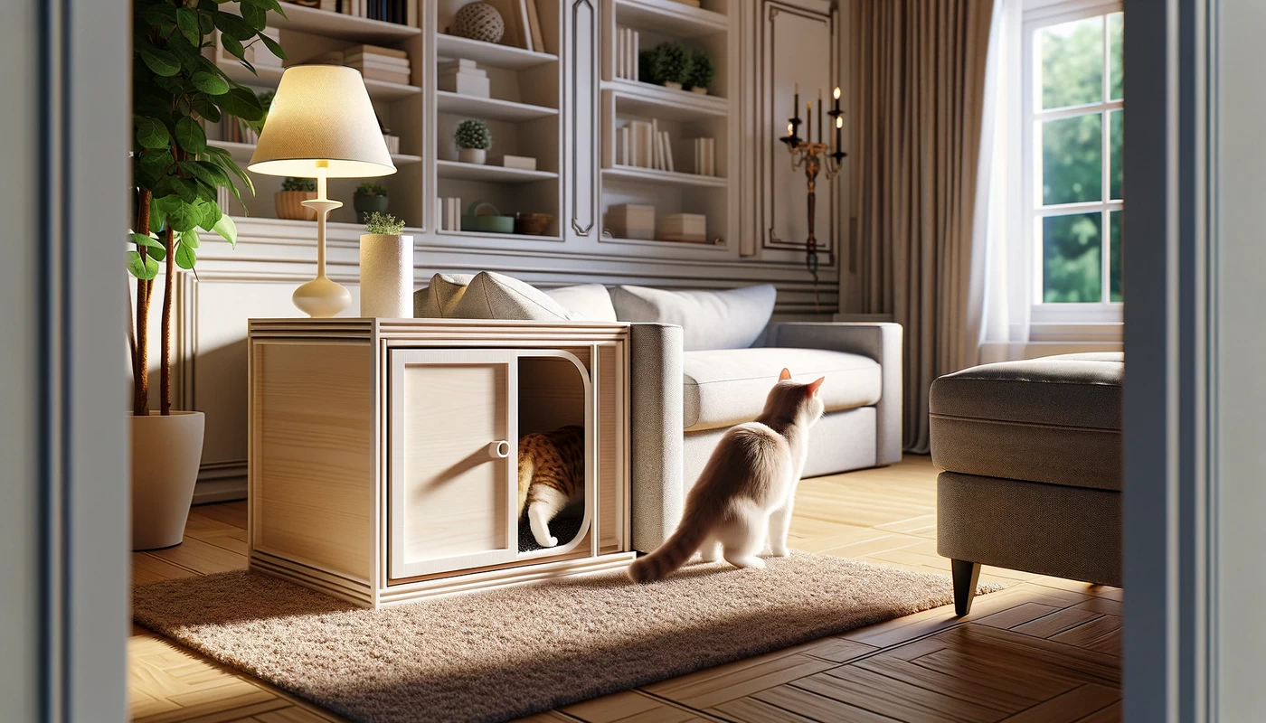 cat litter box furniture a compromise in disguise showcases a living room where cat litter box furniture is cleverly int