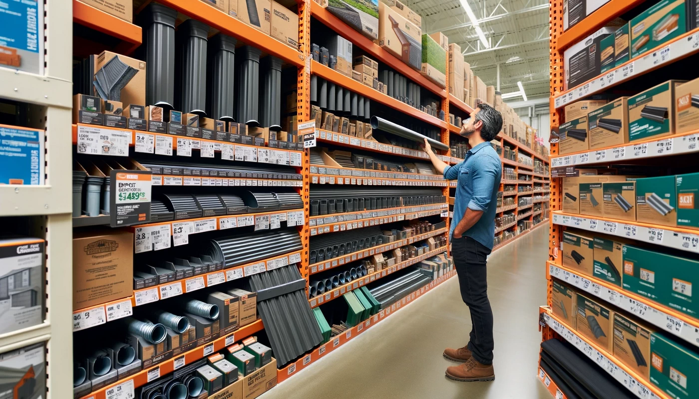 depot deals finding the best gutter supplies at home depot and lowes the image shows a variety of gutter supplies neatly