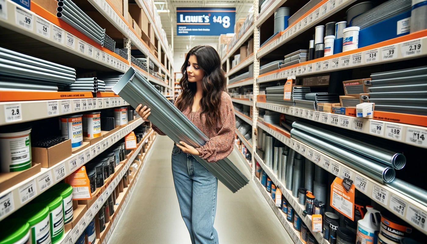 depot deals finding the best gutter supplies at home depot and lowes this image captures a shopper a young woman of hisp