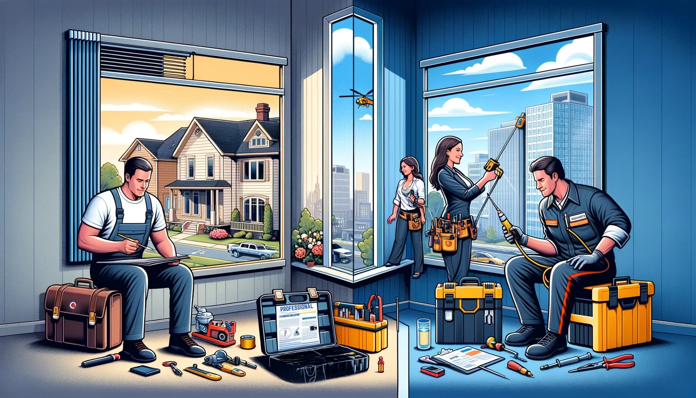 the image for the chapter about choosing professionals for window repair services illustrates the professionalism and range of services offered