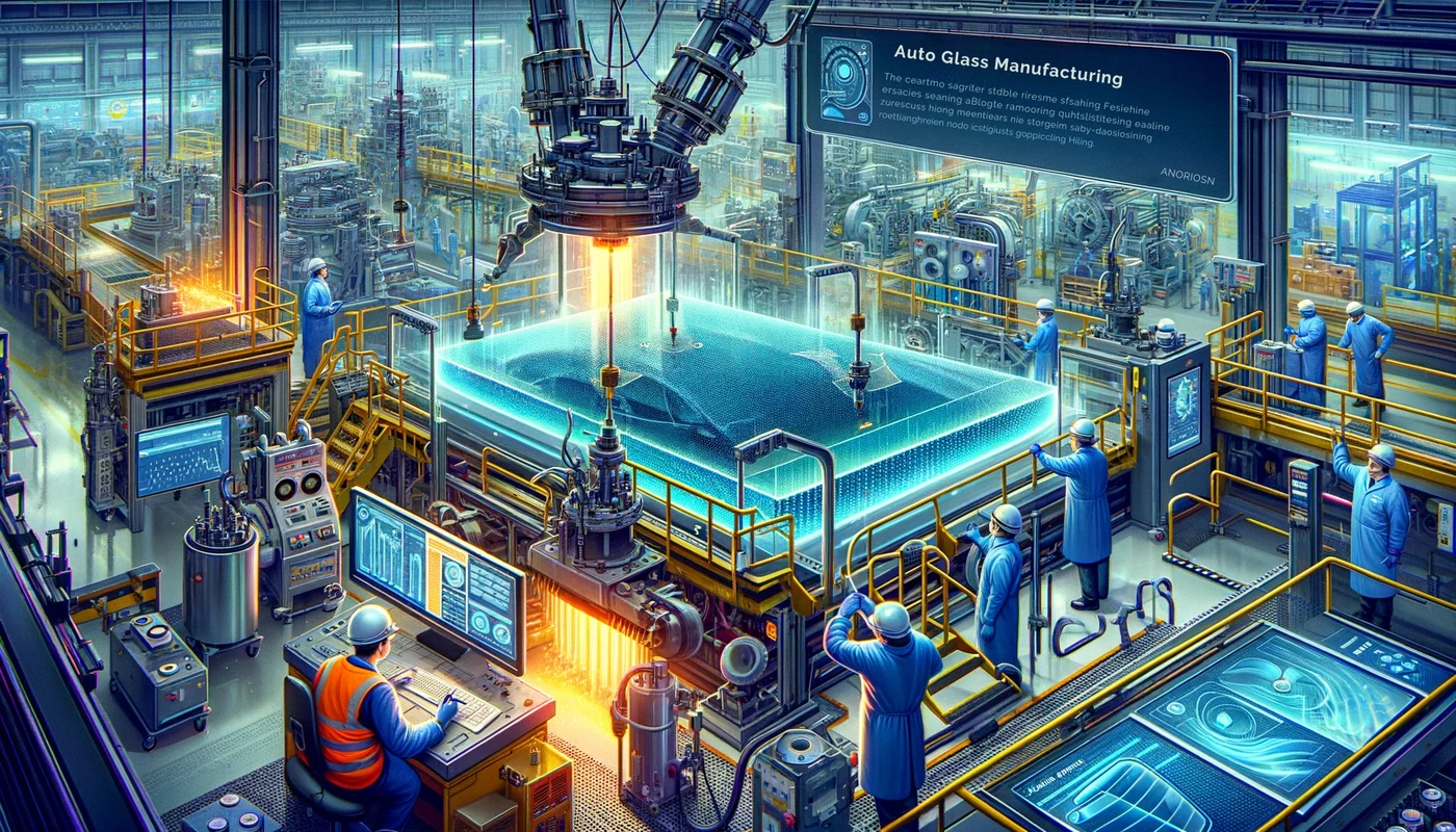 the image for the chapter about the science behind auto glass manufacturing illustrates the advanced manufacturing process