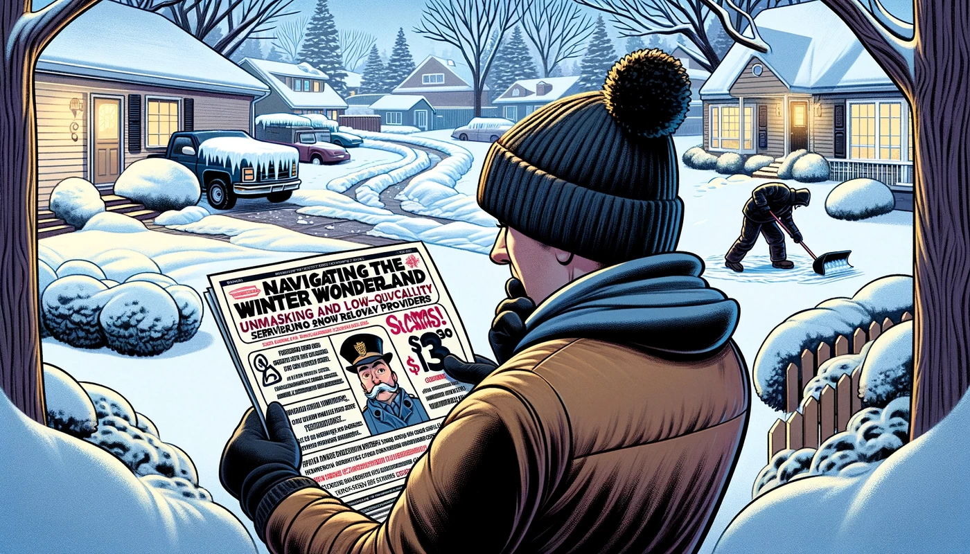 the image for the chapter navigating the winter wonderland unmasking scams and low quality providers portrays a cautionary winter scene in the for