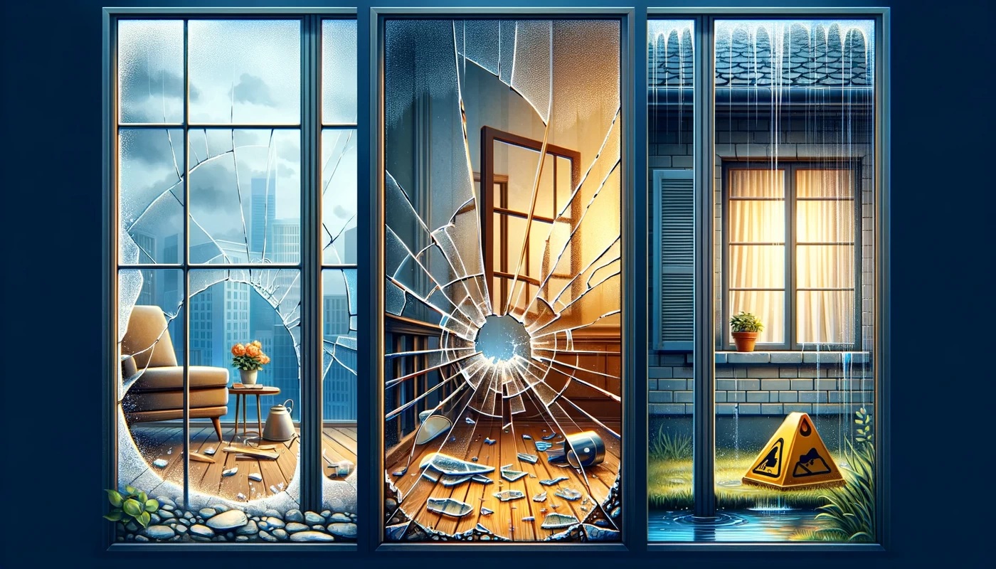 the window glass repair industry often categorizes damage into three main types cracks shattered panes and leaks illust